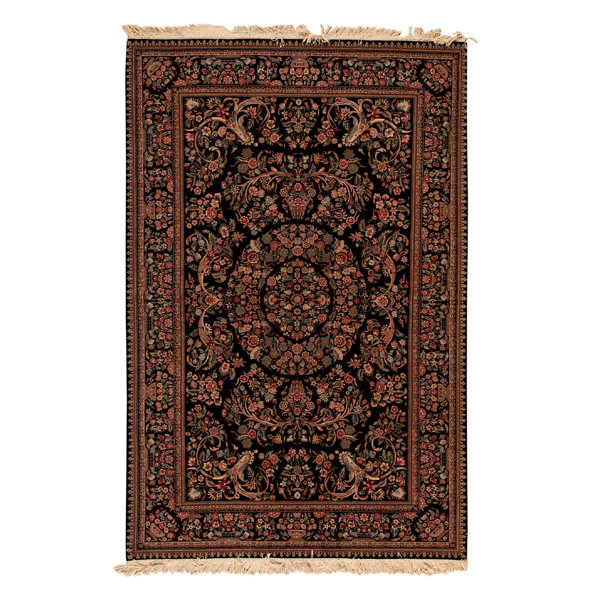 Bokara Rug Co., Inc. Handmade HandKnotted Wool Black/Brown/Gray Rug